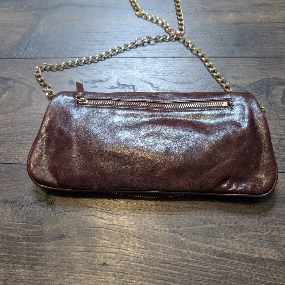 Joseph Charles Brown and Gold Faux Leather Cross‎ Body